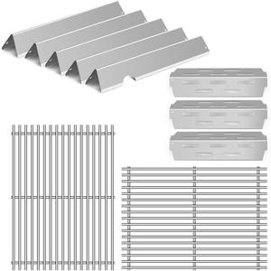 Grill Replacement Parts for Weber Genesis II GS4, Grates and Flavorizer Bars | Stainless Steel 66095 Grates, 66032 Flavorizer Bars, 66795 Heat Deflectors, fits E-310, E-315, E-325, S-335