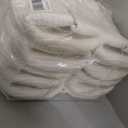 10 Pack White Woven Gift Baskets with Gift Bags and Ribbons, 12"x8"x5"