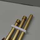 Bay Window Curtain Rods 36-72 Inch, HOTOZON 1 Inch Curtain Rods for Bay Windows 24-68 Inches(Center Rod)), 20-36 Inch Side Rods for Windows 8-32 Inches with End Cap Finials, Antique Gold