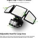 Lepro LED Security Lights, Outdoor Motion Sensor Light, Flood Lights with 3 Adjustable Heads, 270 Wide Lighting Angle, 27W 3200LM Super Bright, IP65 Waterproof for Yard Porch Garage, Black