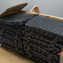 Happybuy Interlocking Tiles 50 PCS Black, Drainage Tile 12x12x0.5 Inches, Outdoor Deck Interlocking Floor Tiles for Pool Shower Bathroom Deck Patio Garage