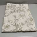 jinchan Linen Floral Curtains Extra Wide for Patio Sliding Glass Door Room Divider Curtain for Living Room 108 Inch Length Farmhouse Peony Green Printed Curtain Set 1 Panel