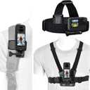 Accessories Set for GoPro Hero13/12/11/10/9/8/7/5 Black,DJI Action 6/5pro/4, Chest Mount Harness, Backpack Holder, Head Strap Bracket,3 in 1 Kit,Compatible with Insta360 X5/X4/X3/Acepro2,AKASO