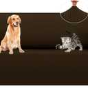 LURKA Stretch Loveseat Sofa Slipcovers 1 Piece Couch Covers for Sofa Furniture Protector Full Sofa Covers with Elastic Bottom for Kids and Dog (Brown, Medium)