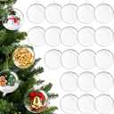 20 Pack Clear Plastic Ornaments Fillable DIY Christmas Ornaments 3.15"/80mm Plastic Clear Ornament Balls for Christmas Tree, Wedding, Party, Home Decor