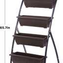 Vertical Garden Planter Balcony Garden Outdoor 4 Tier Raised Bed Box with Stacking Planters Indoor Patio Tower for Plants Vegetables Flowers & Herbs