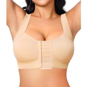 BRABIC Front Closure Post Surgery Compression Bras for Women Mastectomy Bra with Adjustable Straps Wirefree 30