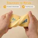 3 x Slow Rebound Cute Butter Squeeze Stress Balls, 2026 New Squeeze Ball Realistic Butter Stick Soft Squeeze Toys, Upgrade Stress Relief Fidget Toys Wet Slow Rebound Stress Relief Toy (1, Yellow) (1Pcs)