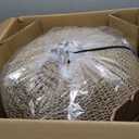 22.83in Large Rattan Chandelier Boho Wicker Hand Woven Pendant Light Farmhouse Ceiling Hanging Lighting Fixture for Living Room Kitchen Island Dining Room Hallway, 4-Lights