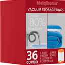Vacuum Seal Bags for Clothing Travel & Home Storage, travel vacuum bags with pump, Store Blankets, Comforters, Pillows, Seasonal Clothes Compactly,36 Pack With Electric Pump