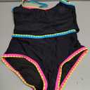 ZAFUL Tankini Swimsuit Tummy Control Bathing Suits Two Piece Swim Top with High Waisted Bottom (M)