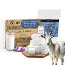 15 LBS Goats Milk Soap Base - Melt and Pour Supplies Kit for Soap Making - SLS/SLES & PEG free - Gentle & Noursihing Ingredients - Make Your Own Bulk For Adult Soapmaker - Easy to cut