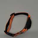 Taglory Reflective AirTag Dog Collar with Airtag Holder, Dual D-Rings, Safety Locking Buckle Durable, Adjustable Soft Padded for Medium Dogs, Orange, XS