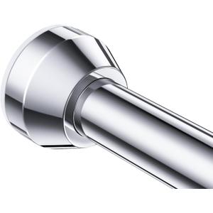 TEECK Shower Curtain Rod, 40-72 inch Adjustable Tension Spring, Shower Curtain Rod Tension, Premium Stainless Steel, Anti-Slip, No Drilling, No Rust, for Bathroom, Silver