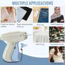 Stitch Gun for Clothes, Tagging Gun for Clothing, Micro Handheld Tag Gun Quick Stitch Sewing Gun, Portable Quick Clothing Fixer Hemming Tool Includes 6 Needles and 1000 Black White Fasteners