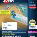 Avery Printable Shipping Labels with Sure Feed, 2" x 3.75", White, 200 Blank Mailing Labels (6873)