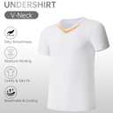 CF Men's Undershirts Bamboo Rayon Shirts for Men Moisture Wicking T-Shirt Classic V Neck Cooling Tee Shirts 3 Pack (White/Black/Grey, XL)