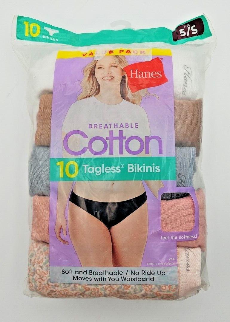 Hanes 100% Cotton Regular Size Panties for Women L