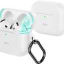 ESR for AirPods 4 Case, Compatible with Apple AirPods 4 Case (2024) (USB-C), Magnetic Lid, Full Drop Protection Cover with Carabiner, Cloud Series, White