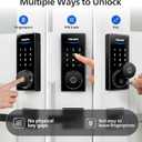 Philips Wi-Fi Smart Door Lock, Keyless Entry Door Lock with App Control,Fingerprint ID,Auto Lock,Keypad Deadbolt with Wi-Fi Bridge Adaptor,Smart Locks for Front Door-Matte Black