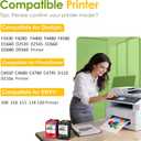 60XL Ink Cartridges Combo Pack Replacement for HP Ink 60 60 XL Work for PhotoSmart C4780 C4680 C4795 C4640;Deskjet F4480 F4440 F2430 ;Envy 110 120 111 114 Printers (1 Black, 1 Tri-Color)
