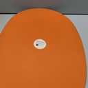 Orange Decorative Tray, Oval Serving Tray with Handles, Plastic Trays for Coffee Table, Ottoman Trays for Living Room, Bathroom, 15.6" X 10.6" X 1.4"