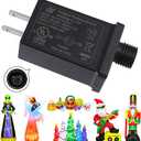 Replacement Yard Inflatable Adapter 12V 1.25A, Transformer US Plug for Halloween Christmas Inflatable Outdoor Decorations, Class 2 Power Supply for LED Light
