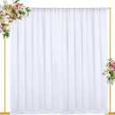 Wokceer 10x10 FT Backdrop Stand Heavy Duty Pipe and Drape Kit, Adjustable Gold Backdrop Stand for Wedding Birthday Party Photography Photo Booth Background Christmas Decoration
