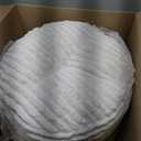 Round Pouf Ottoman,Corduroy Poufs with Memory Foam Filling for Foot Rest,Soft Footstool for Living Room,Office,20"x 15",Beige