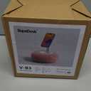 SupeDesk Magnetic Phone Pillow Stand, Phone Holder for Bed,Lap,Desk, Cozy Pillow Stand with Snack Bowl and 2 Magnetic Rings, Compatible with 3.5-7" iPhone,E-Reader, Kindle, Pink