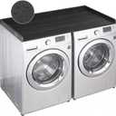 Washer Dryer Countertop, HDPE Laundry Countertop with Edge Rails, No-Installation-Black, 1-Tier