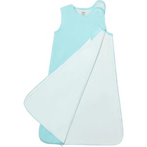 0.5 TOG Rayon from Bamboo Sleep Sack, 2-Way Zipper Dual Layers Baby Wearable Blanket for Infant/Toddler, Shower Gift (Pastel Blue)