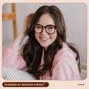 Madison Avenue Oversized Blue Light Blocking Glasses for Women Fashion Blue Light Blockers Anti Eyestrain & UV Protection Computer Eyeglasses (Brown Demi Pink)
