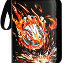 Baseball Card Binder, 900 Pockets Baseball Card Holder with 50 Removable Sleeves, Sports Card Binder for Cards Display and Storage, Zipper Card Ablum Book Case for Collectors Boys and Girls Gift