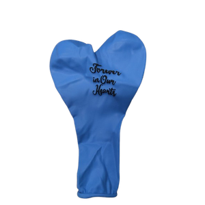 Heart Balloons Blue Forever in Our Hearts