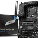 MSI PRO B760-P WiFi DDR4 ATX Motherboard, 4X DDR4~128GB, 5X PCI-E x16, 2X M.2, 4X SATA, 2X USB 3.2, 4X USB 2.0, 1x USB-C