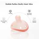 Garkoko Baby Pacifiers 0-6 Months Breast Like Shape Pacifiers BPA-Free One-Piece Silicone Newborn Pacifier for Breastfed Babies, 2pcs for Best Value