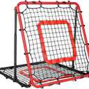 BaseGoal Baseball and Softball Rebounder Net,Baseball Rebounder,Volleyball Rebounder,Pitch Back Net,Multi-Sport Training Rebound Screen,with Pitching Target,Easy Adjustable Angles, 33.5x33.5"