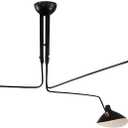 Modern Wrought Iron Metal Branch Tube 3 Arm 6 Arm Adjustable Shading Light Chandelier - Black - Restaurant, Corridor (D135*H60cm(3 Head))