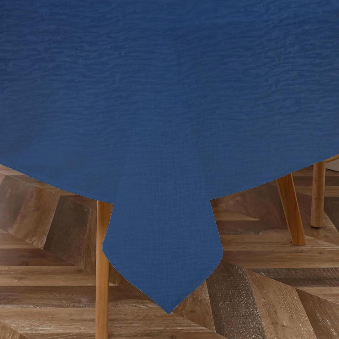Majestic Giftware PVC Faux Leather Rectangle Tablecloths | (TCE23-54200) Royal Blue Waterproof & Spill Proof Dining Table Cover | Decorative Washable Tablecloth for Home, Kitchen, Party (54X200)