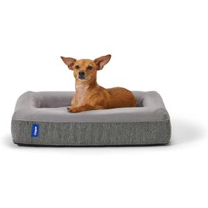 Casper Dog Bed, Plush Memory Foam, Medium, Gray, 25.0"L x 33.0"W x 6.0"Th