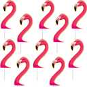 24Pcs Flamingo Theme Cupcake Toppers Pink Flamingo Picks, for Tropical Luau 2nd Birthday Two Wild Baby Shower Party Supplies