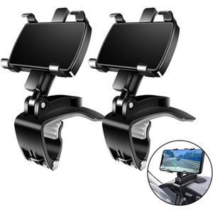 FONKEN Car Phone Mount, [2 Pack] Cell Phone Holder for Car 360 Degree Rotation Dashboard Clip Mount Car Phone Holder Compatible for iPhone 11 13/12 pro Max 8 8Plus Samsung S10 S9 S8 4"~7" Smartphones