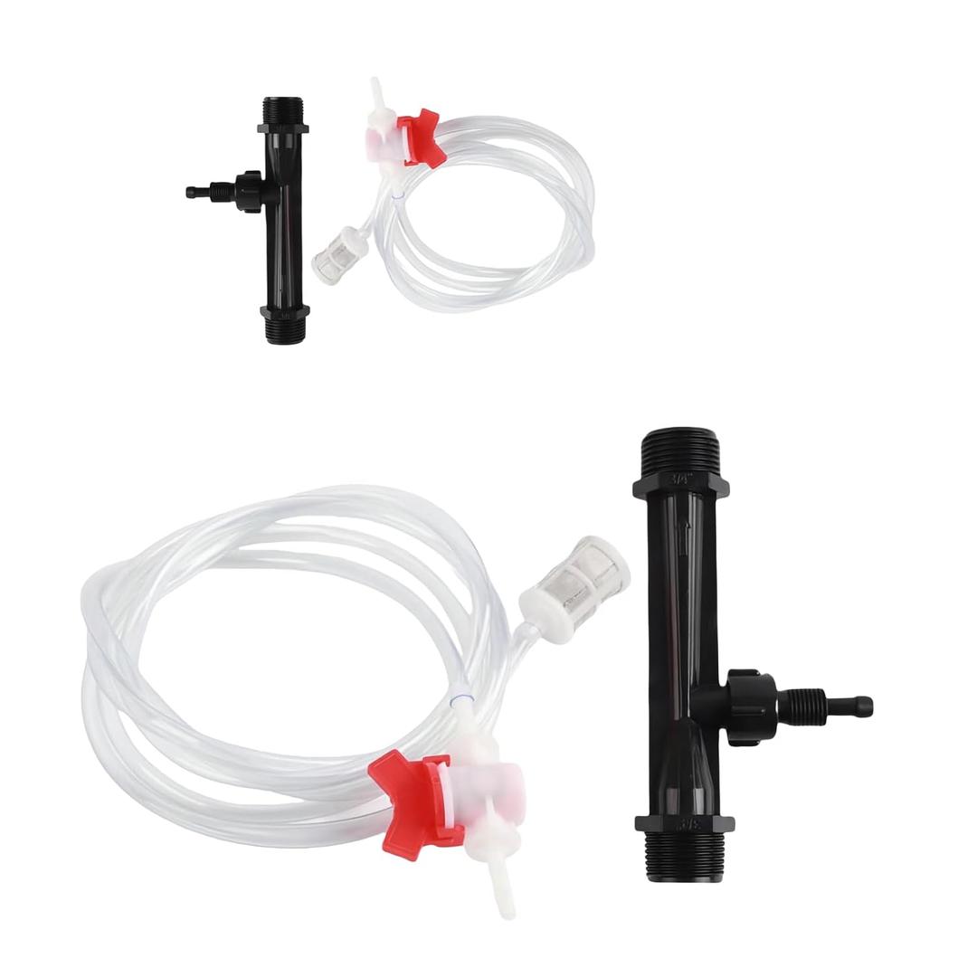 3/4 inch Venturi Injector, Venturi Fertilizer applicator for drip Irrigation Equipment That Draws in Fertilizer in Agricultural Irrigation Systems, 2 Sets
