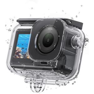 Waterproof Case with Anti-Fog for DJI Osmo Action 6 Camera, Underwater Housing Shell Cage Supports 60M/196FT Deep Diving Scuba Snorkeling with Quick Release Bracket Screw Action 6 Accessories
