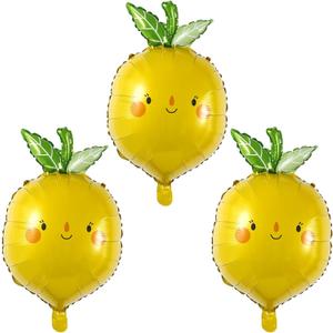 Lemon Balloons Summer Balloon Fruit Foil Balloons for Fruit Lemon Themed Birthday Party Balloons Arch Decor Summer Vacation Beach Pool Party Decorations Supplies Party Set-3 PCS
