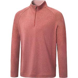 Men's Quarter Zip Mock Neck Golf Pullover Moisture Wicking Top, XL