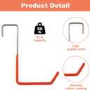 16 Pcs Rafter Hanger Hook Heavy Duty Large S Hooks, Vinyl Coated S Hook for Hanging Bikes, Ladders, Ropes, Tools (Orange)