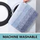 Arotive Microfiber Bathroom Rugs, Shaggy Soft and Absorbent Bath Rug, Non-Slip, Thick Plush Machine Washable Dry Bath Mats for Bathroom, Tub and Shower, 59x24, Light Blue, Rectangular