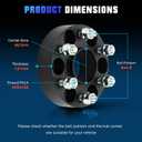 6x4.5 1.5" Wheel Spacers Fit for Nissan Frontier 2005-2023, Pathfinder 2005-2012, Xterra 2005-2015, 6x114.3 66.1mm Hub Bore Wheel Adapters with M12x1.25 Studs Fit for Suzuki Equator 2009-2012